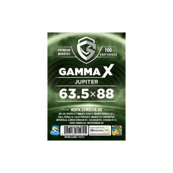 Gamma X JUPITER 63.5x88 kártyavédő